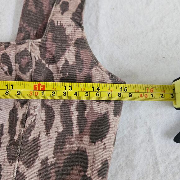 Nicholas Leopard Print Mini Dress Size US 4 Bodycon Tank Denim Cotton Blend - Picture 7 of 8